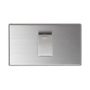 F6 silver stainless steel one panel